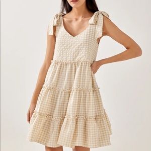 Issoria Tiered Gingham Dress